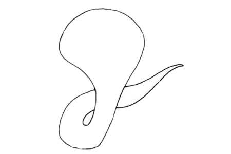 萌萌哒眼镜蛇简笔画步骤