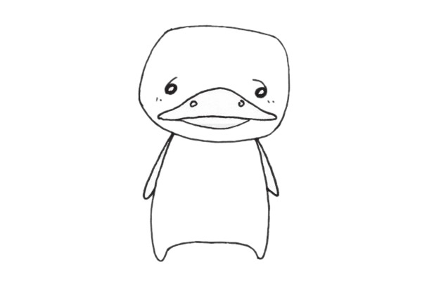 卡通鸭嘴兽简笔画步骤(鸭嘴兽卡通图)