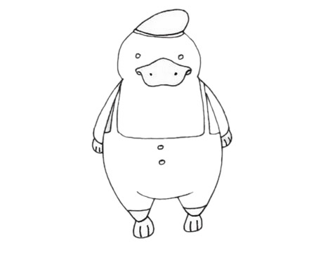 鸭嘴兽卡通简笔画(鸭嘴兽卡通图片大全可爱)
