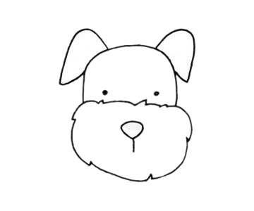 可爱的雪纳瑞简笔画步骤