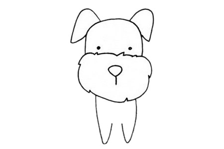 可爱的雪纳瑞简笔画步骤