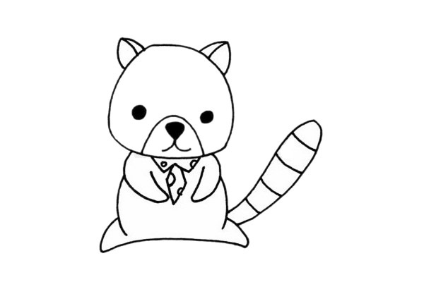 可爱的小熊猫简笔画教程(可爱小熊猫简笔画 萌萌)