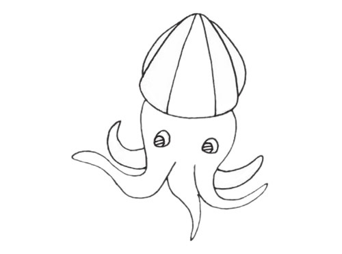 乌贼简笔画教程(乌贼简笔画教程视频)