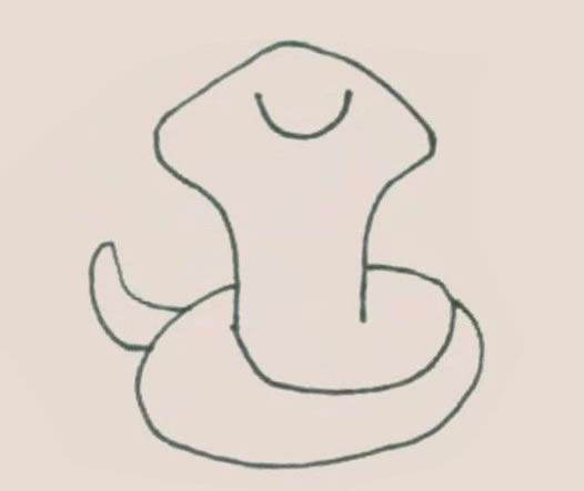 眼镜蛇简笔画步骤