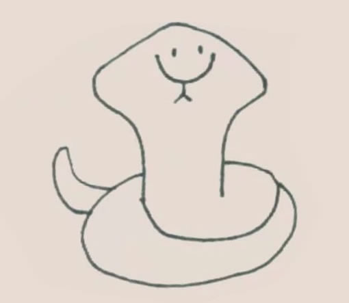 眼镜蛇简笔画步骤