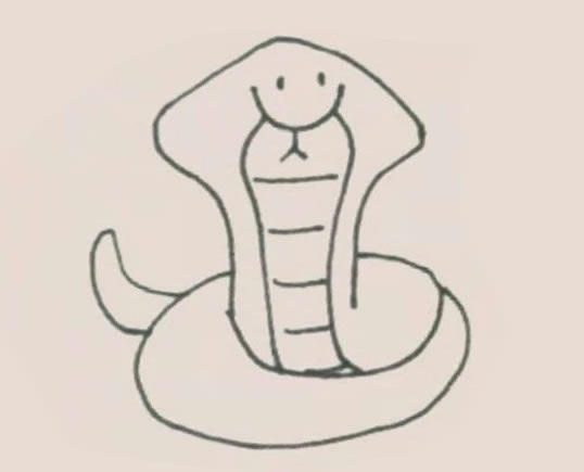 眼镜蛇简笔画步骤