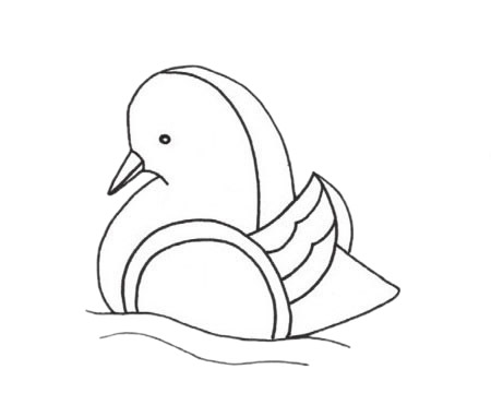 关于鸳鸯的简笔画(鸳鸯的简笔画涂色)