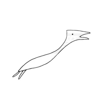 翼龙简笔画步骤