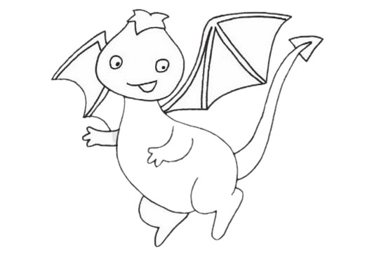 翼龙宝宝卡通简笔画(翼龙宝宝怎么画简单)