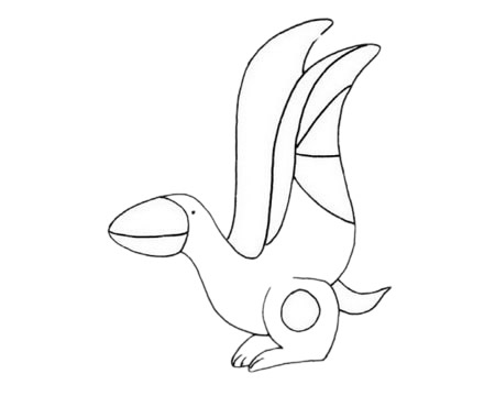 翼龙儿童简笔画(翼龙简笔画幼儿)