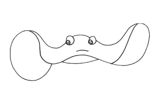 鳐鱼儿童简笔画(蠃鱼简笔画)