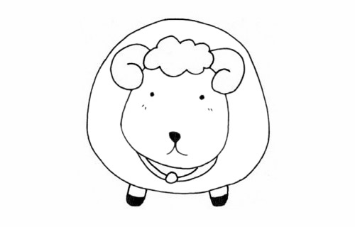 可爱的小羊简笔画步骤(小羊简笔画带颜色)