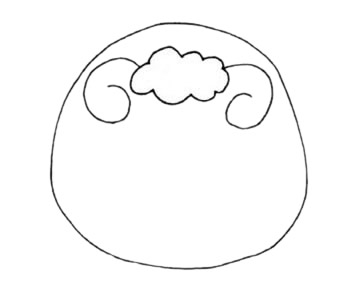 可爱的小羊简笔画步骤