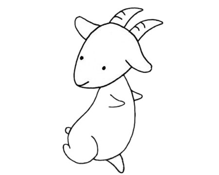 卡通的小羊简笔画(卡通画小羊手绘)