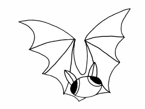 一只小蝙蝠的简笔画(画小蝙蝠)