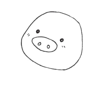 蹦蹦跳跳的小猪简笔画