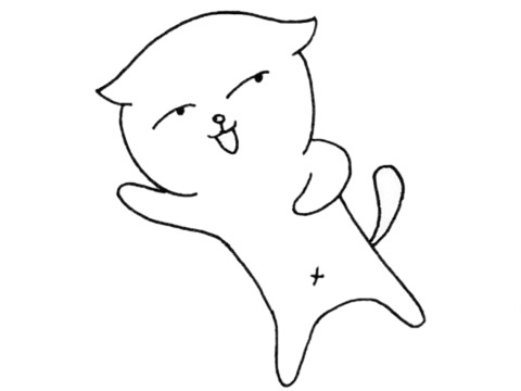 折耳猫的简单画法(折耳猫手绘)