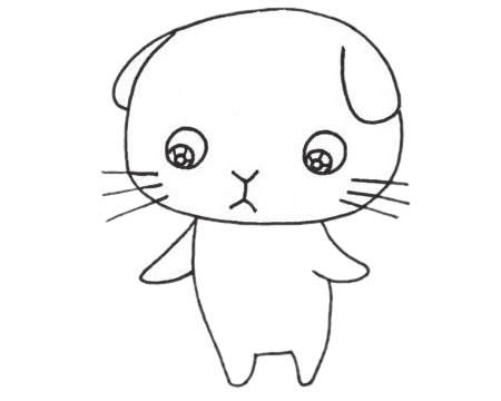 萌萌哒折耳猫简笔画