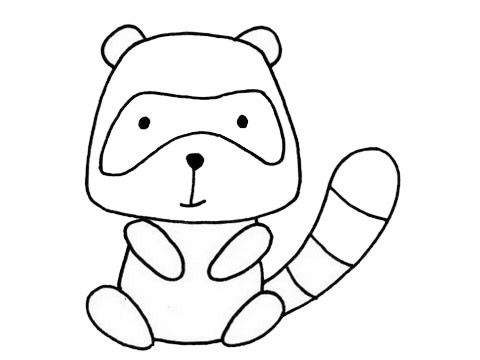 卡通的小浣熊怎么画(卡通可爱小浣熊)