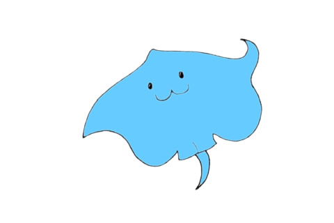 蝙蝠鱼简笔画教程(蝙蝠鱼怎么画)