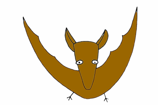 适合幼儿的蝙蝠简笔画