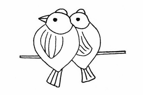 一组关于麻雀的简笔画大全