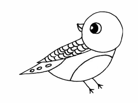 一组关于麻雀的简笔画大全