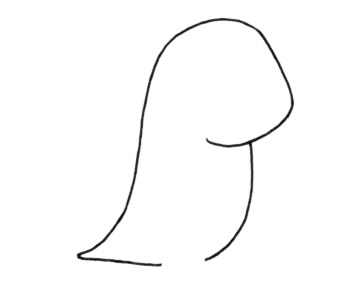 恐龙宝宝简笔画步骤
