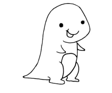 恐龙宝宝简笔画步骤