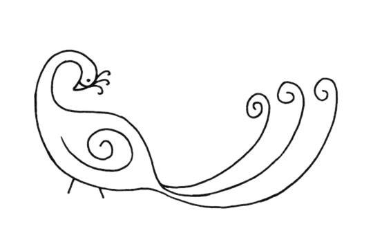 简单的孔雀怎么画(简单的孔雀怎么画儿童)