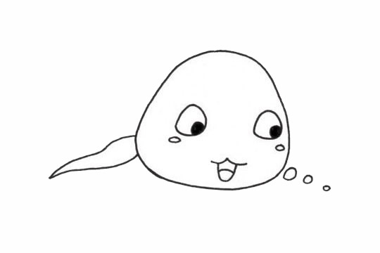 小蝌蚪卡通简笔画(小蝌蚪的卡通画)