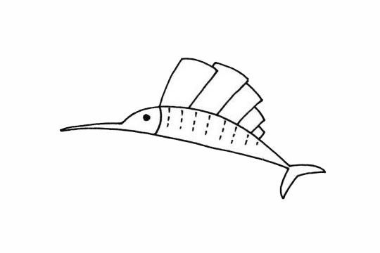 关于剑鱼的简笔画(关于剑鱼的简笔画大全)