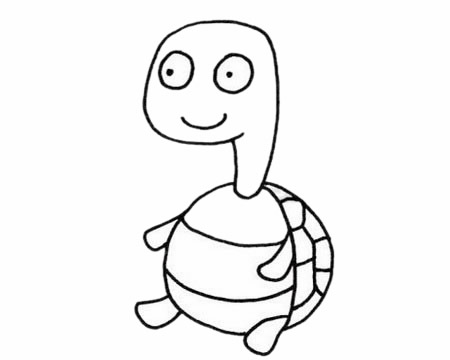 一组卡通的乌龟简笔画大全(乌龟卡通画简笔画)