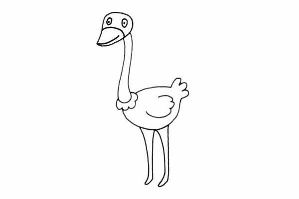 一步步教你画简单的鸵鸟(一步一步教我画简笔画)