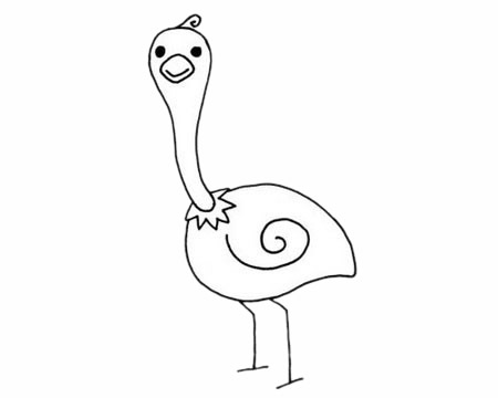关于鸵鸟的儿童简笔画(关于鸵鸟的故事绘本)
