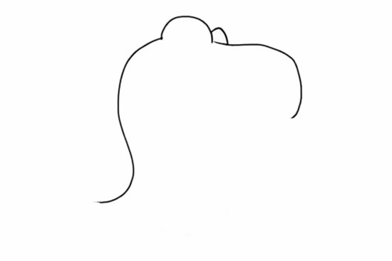 可爱的卡通霸王龙简笔画