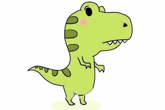 可爱的卡通霸王龙简笔画(卡通霸王龙恐龙)