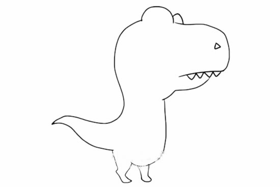 可爱的卡通霸王龙简笔画