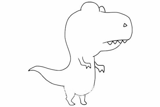 可爱的卡通霸王龙简笔画