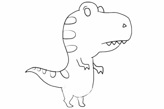 可爱的卡通霸王龙简笔画