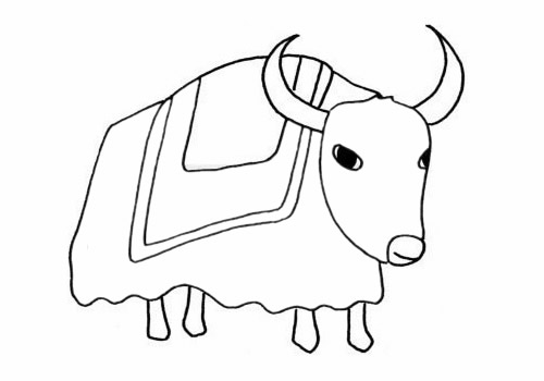 可爱的牦牛简笔画步骤(牦牛简笔画 可爱)