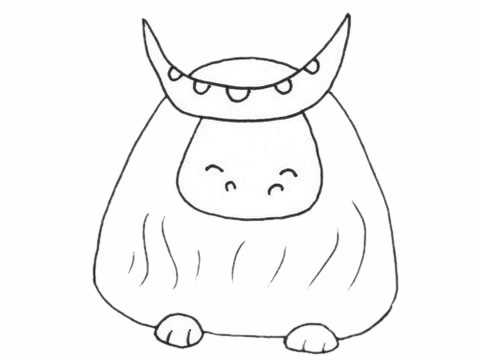 牦牛的简单画法(牦牛的画法过程)