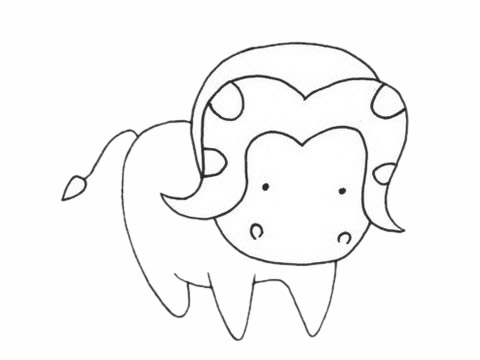 可爱的小牦牛简笔画(简笔牦牛怎么画)