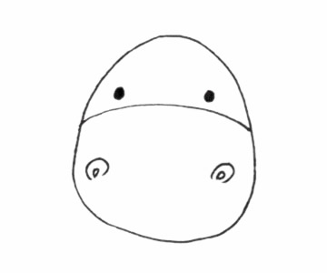 小毛驴卡通简笔画步骤