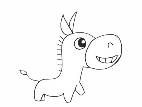 可爱的卡通小毛驴简笔画(可爱的卡通头像图片)
