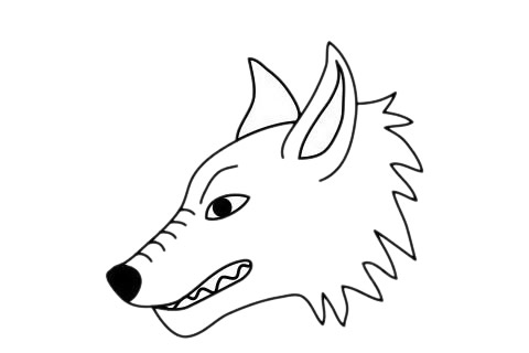 关于狼头的简笔画(关于狼头的简笔画图片)