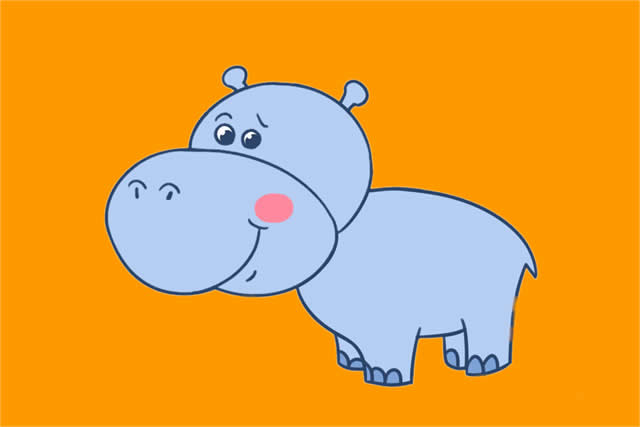 可爱的河马简笔画教程(河马的简笔画怎么画最简单的)
