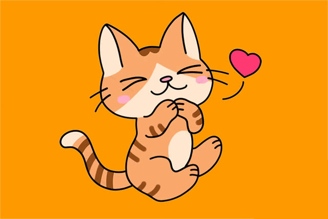 萌萌的小猫怎么画