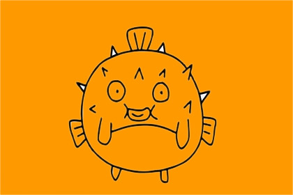 关于刺豚的简笔画(关于刺豚的简笔画图片大全)