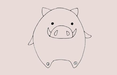 一步步教你画简单的野猪(简单画一步一步)